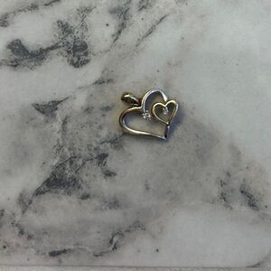 Gold and Silver Heart Pendant